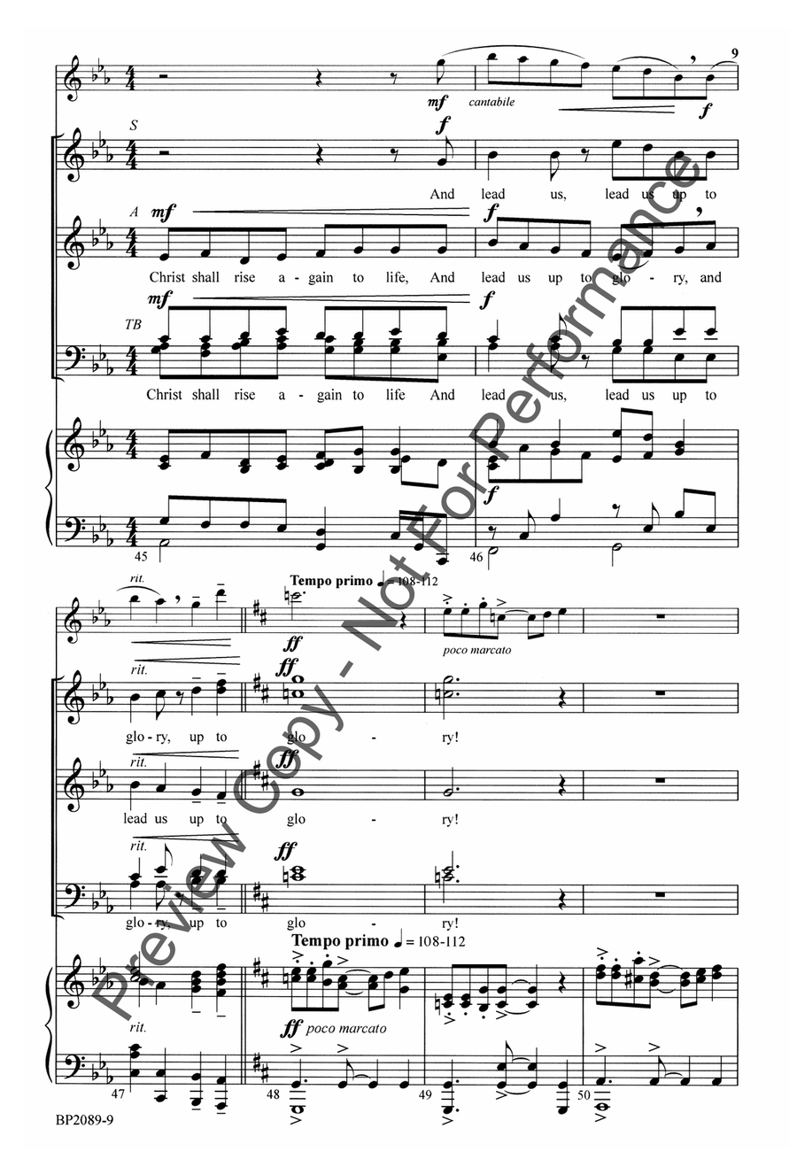 Unto Us a Son Is Born 4-Part scores gallery preview page 9
