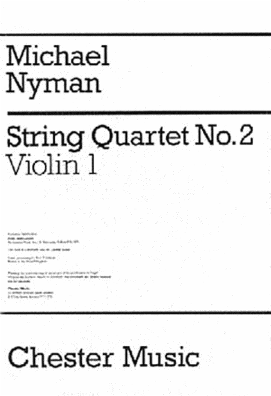 Michael Nyman: String Quartet No. 2 Parts 2-Part scores gallery preview page 1