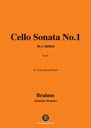 Book cover for Brahms-Cello Sonata No.1,in e minor,Op.38