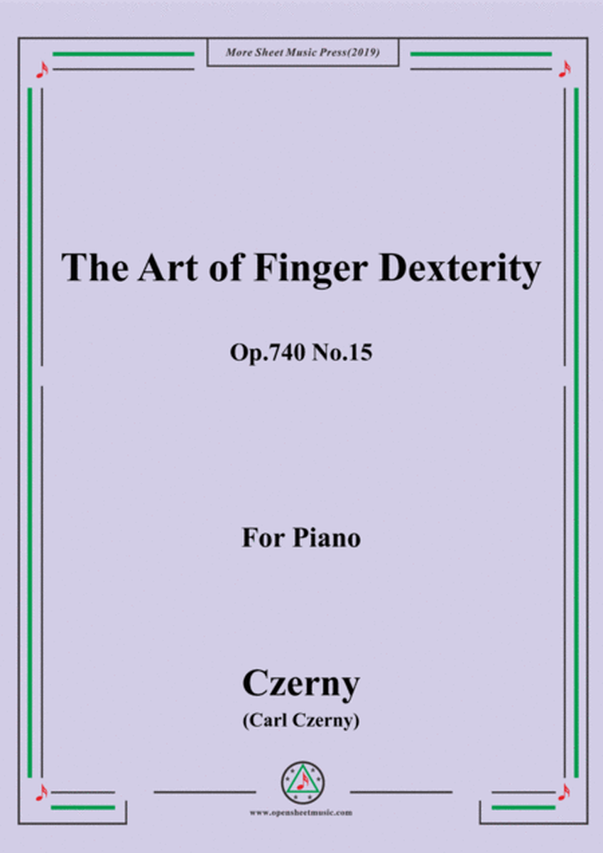 Czerny-The Art of Finger Dexterity,Op.740 No.15,for Piano image number null