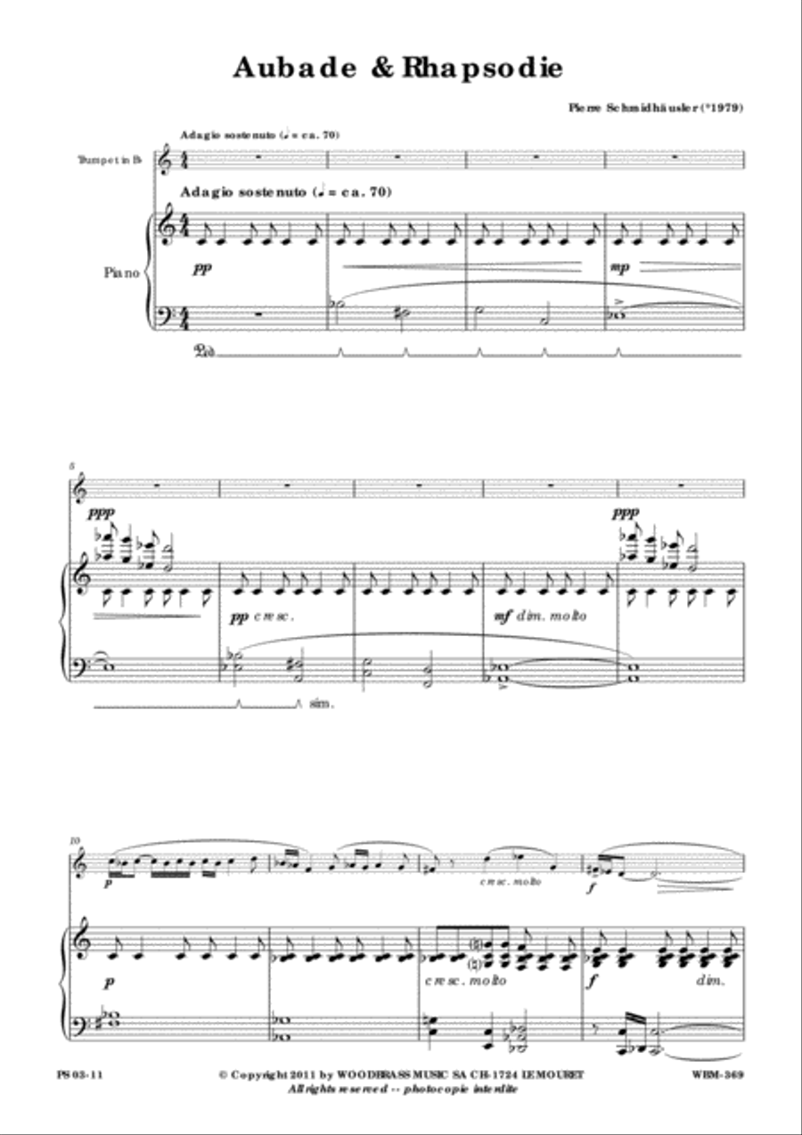Aubade & Rhapsodie Trumpet Solo scores gallery preview page 2