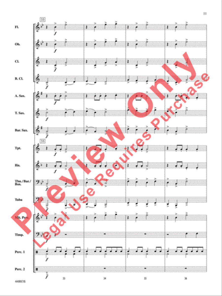 Heritage and Reflection Concert Band scores gallery preview page 12