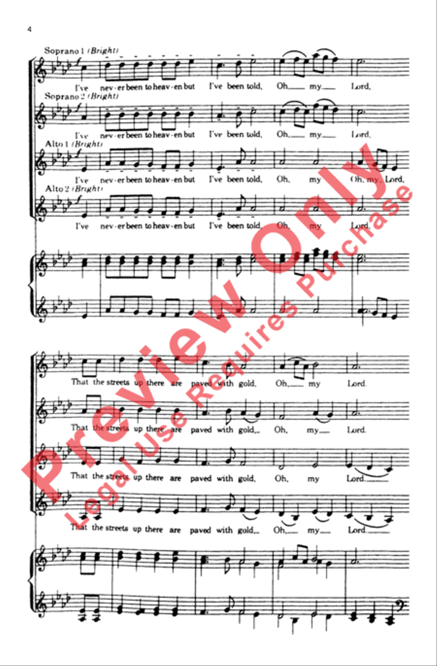 The Lily of the Valley 4-Part scores gallery preview page 4