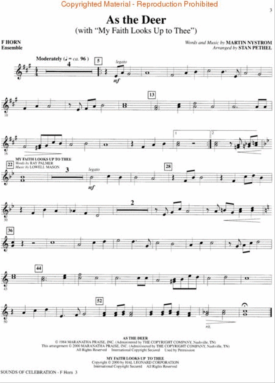 Sounds of Celebration Horn scores gallery preview page 4