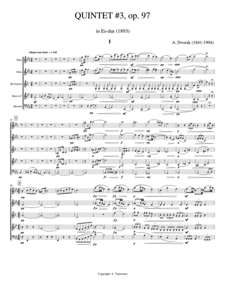 Dvorak String Quintet #3, op. 97