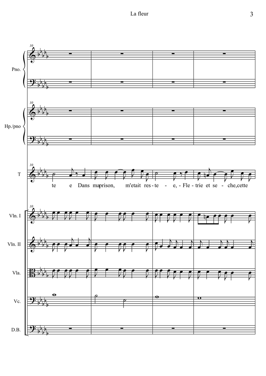 Carmen - La fleur que tu m-avais jetée (Tenor voice - chamber orchestra) Chamber Orchestra scores gallery preview page 3