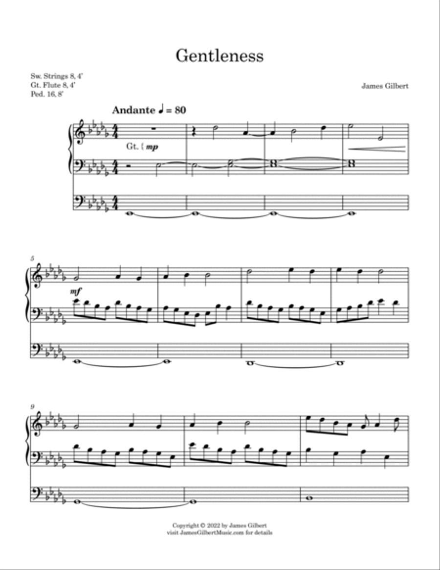 Gentleness Organ Solo scores gallery preview page 2