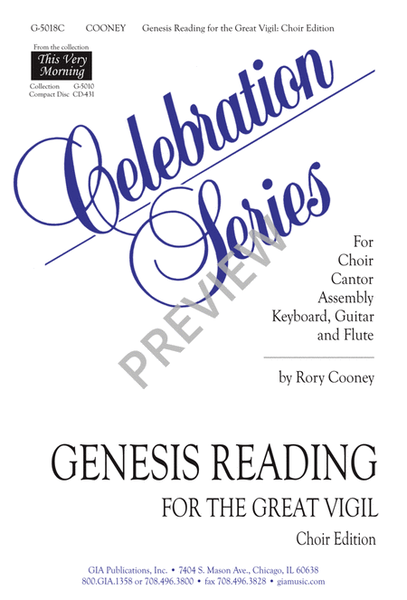 Genesis Reading for the Great Vigil - Choir edition