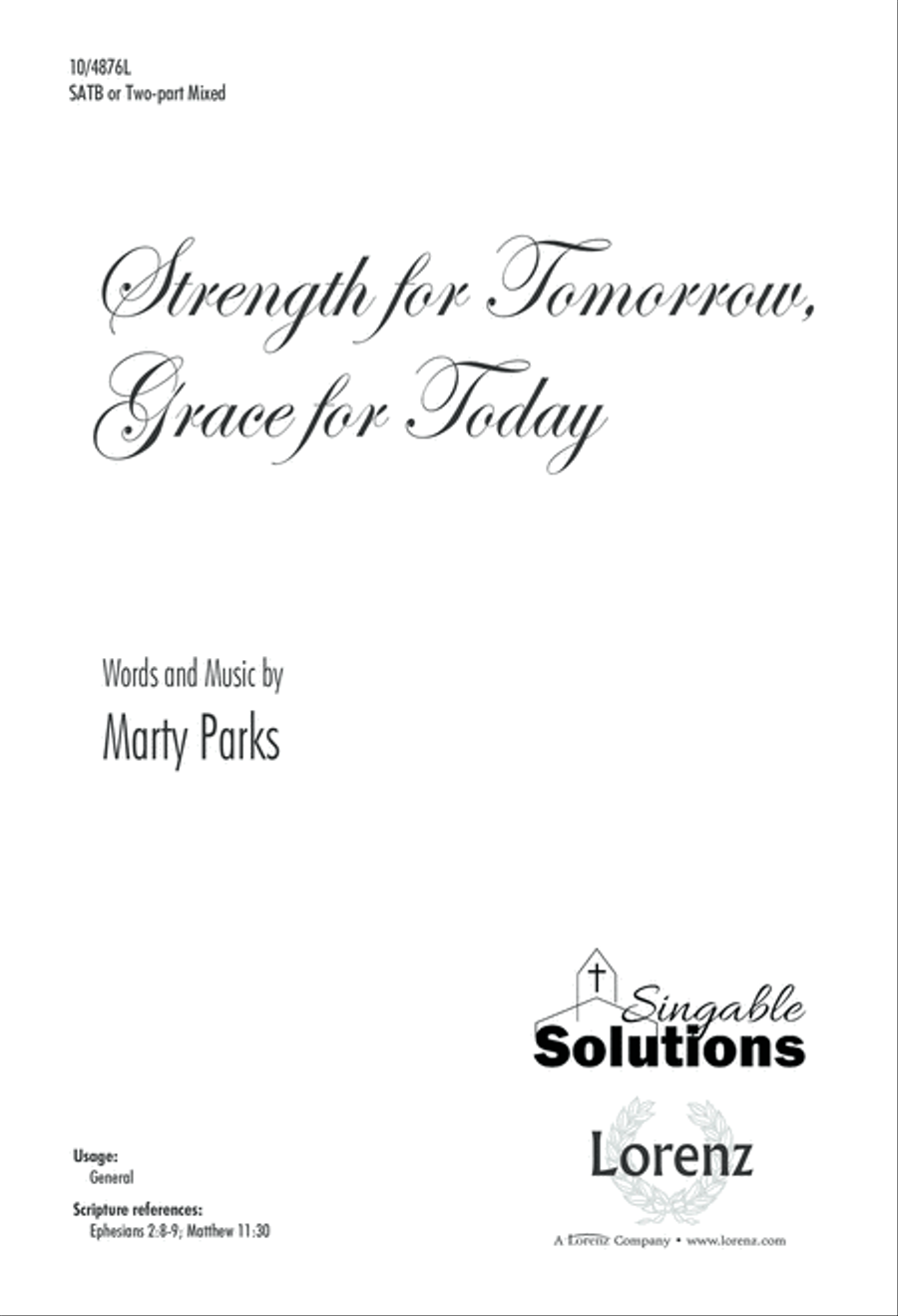 Strength for Tomorrow, Grace for Today 4-Part scores gallery preview page 1