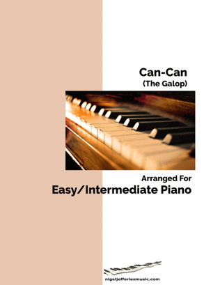 Can Can (The Galop) arranged for easy/intermediate piano