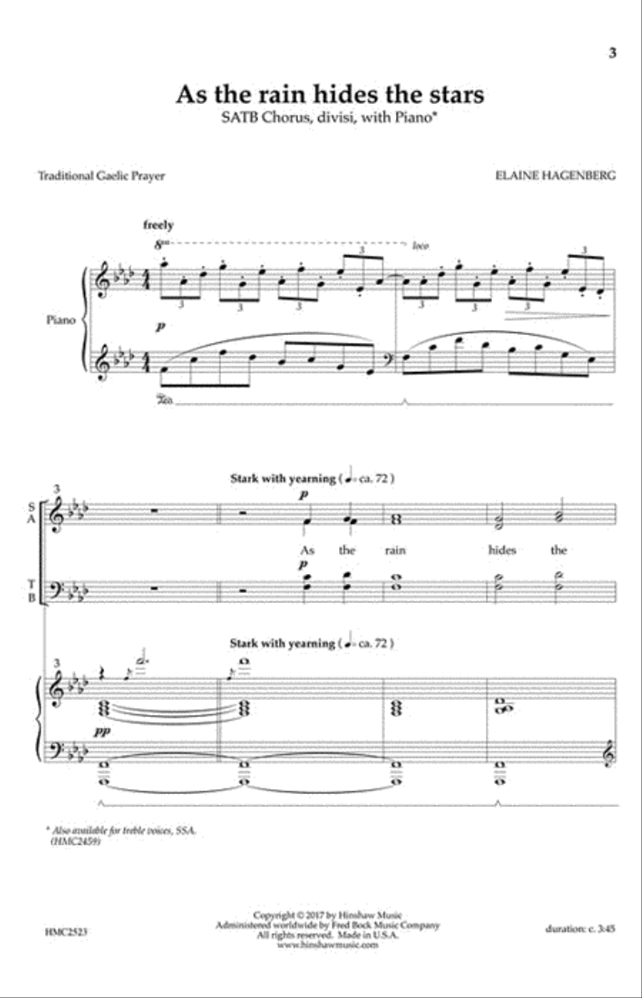 As the Rain Hides the Stars 4-Part scores gallery preview page 2