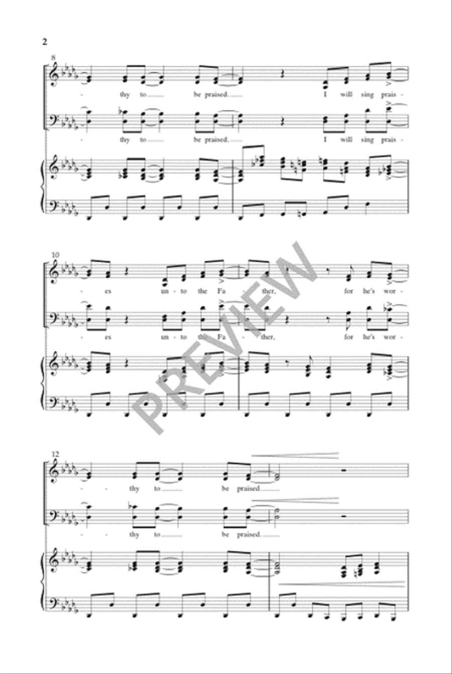 How Excellent Is Thy Name 4-Part scores gallery preview page 5