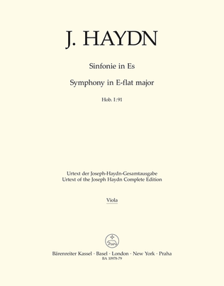 Book cover for Symphony in E-flat major Hob. I:91