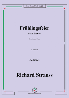 Richard Strauss-Frühlingsfeier,in d minor,Op.56 No.5
