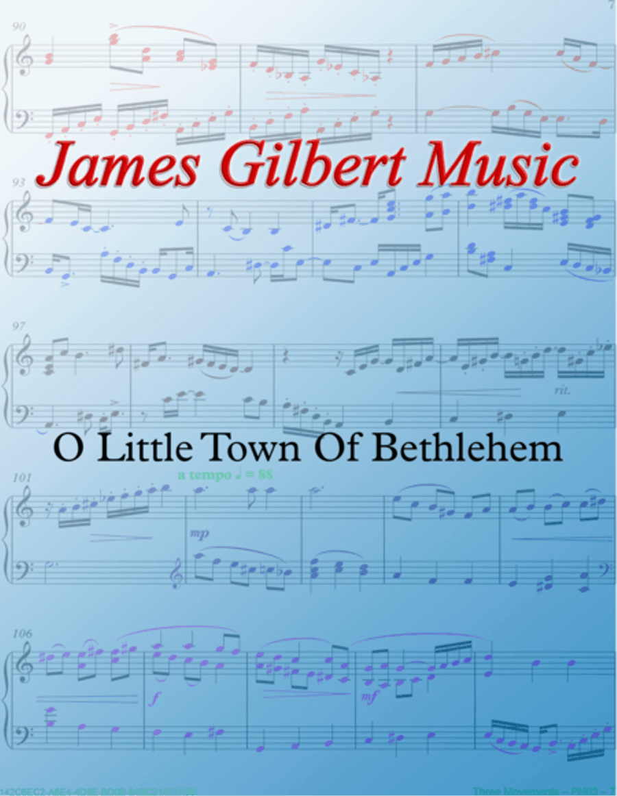O Little Town Of Bethlehem 4-Part scores gallery preview page 1