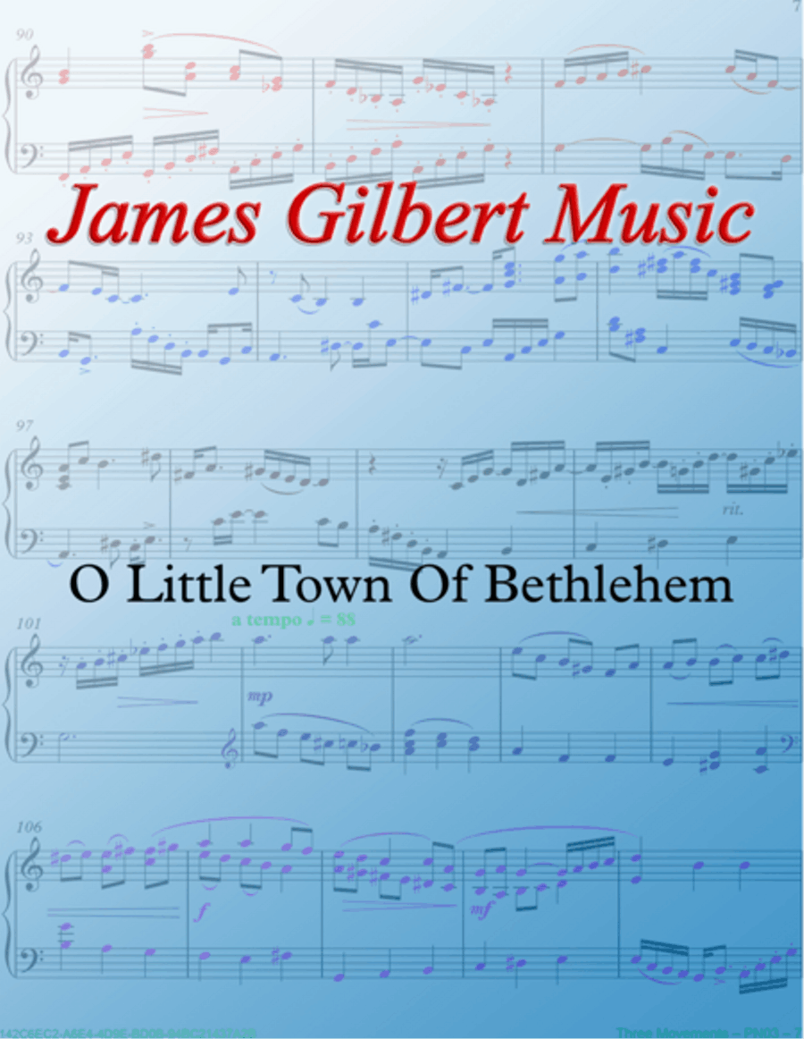 O Little Town Of Bethlehem O Little Town Of Bethlehem 4-Part scores gallery preview page 1