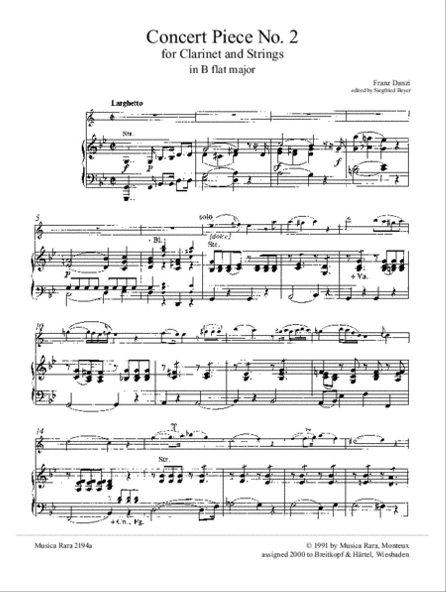 Concert Piece No. 2 in B flat major Clarinet Solo scores gallery preview page 2