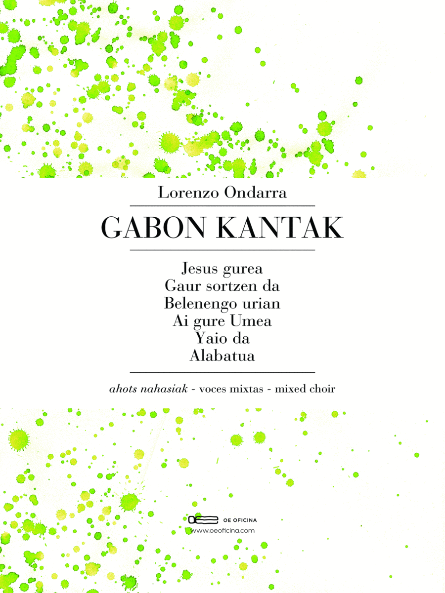 GABON KANTAK Choir scores gallery preview page 1