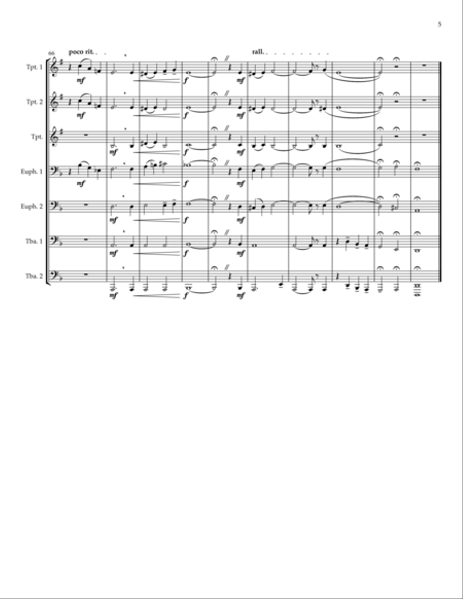 Sally's Song Sally's Song Brass Ensemble scores gallery preview page 5
