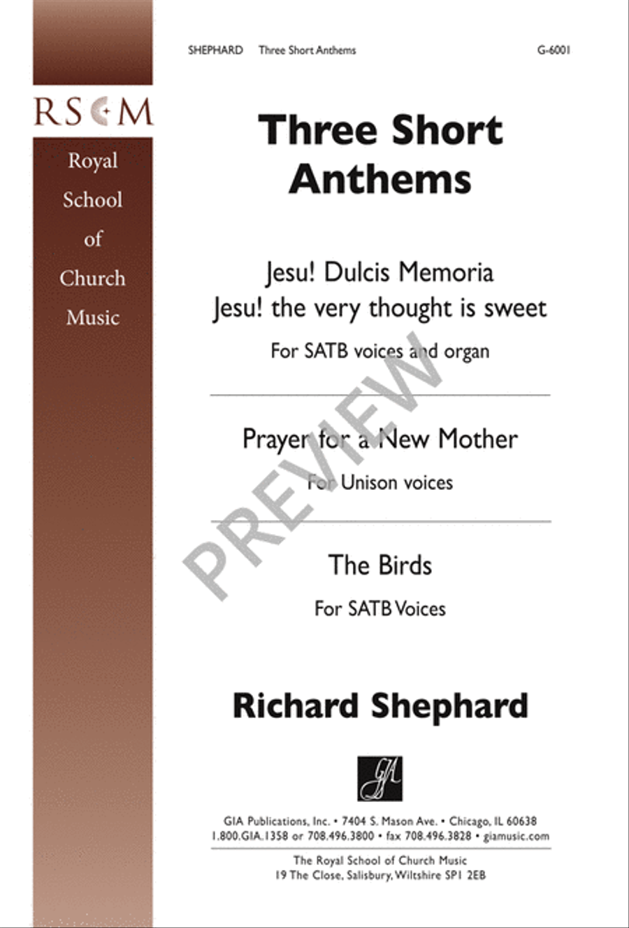 Three Short Anthems Three Short Anthems 4-Part scores gallery preview page 2