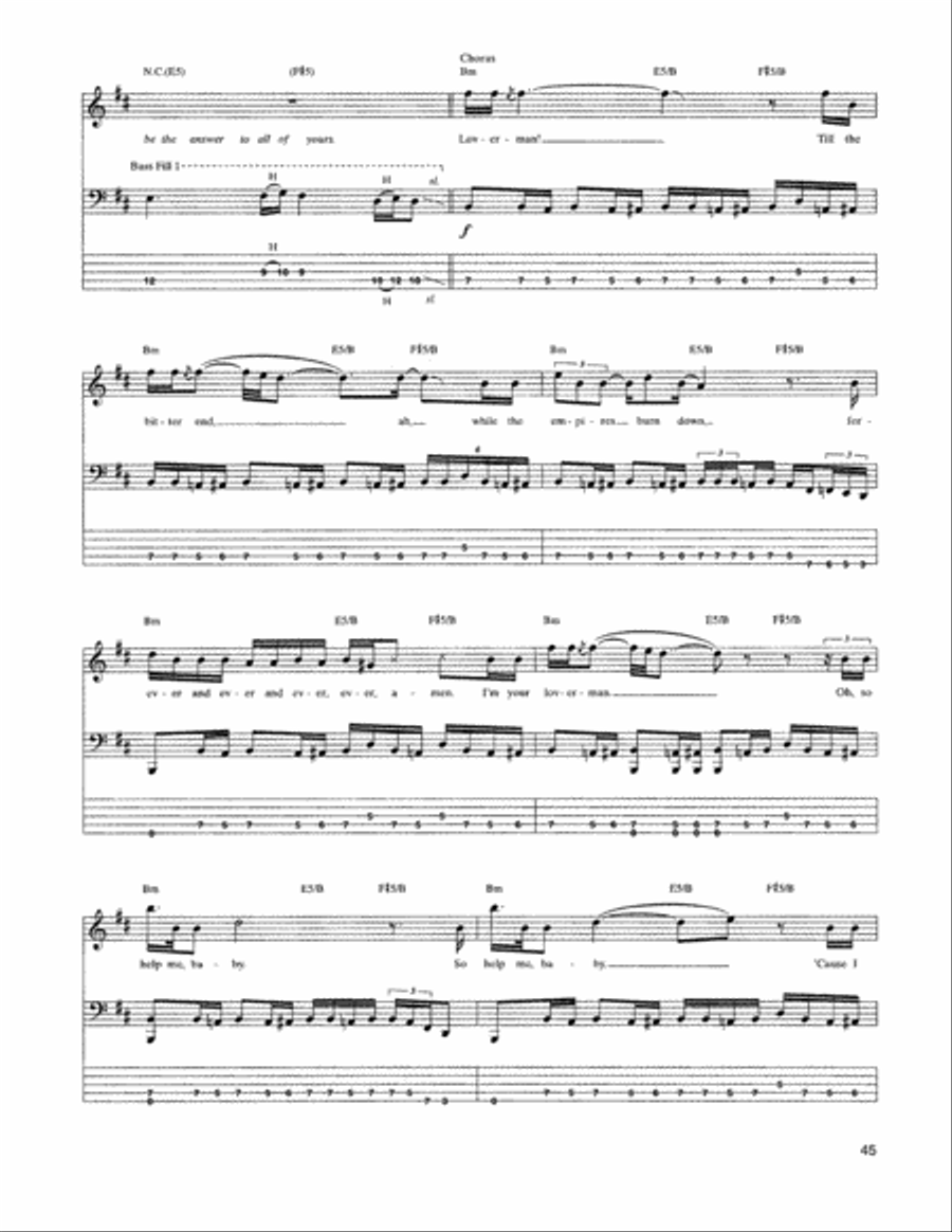Loverman Guitar Tablature scores gallery preview page 5