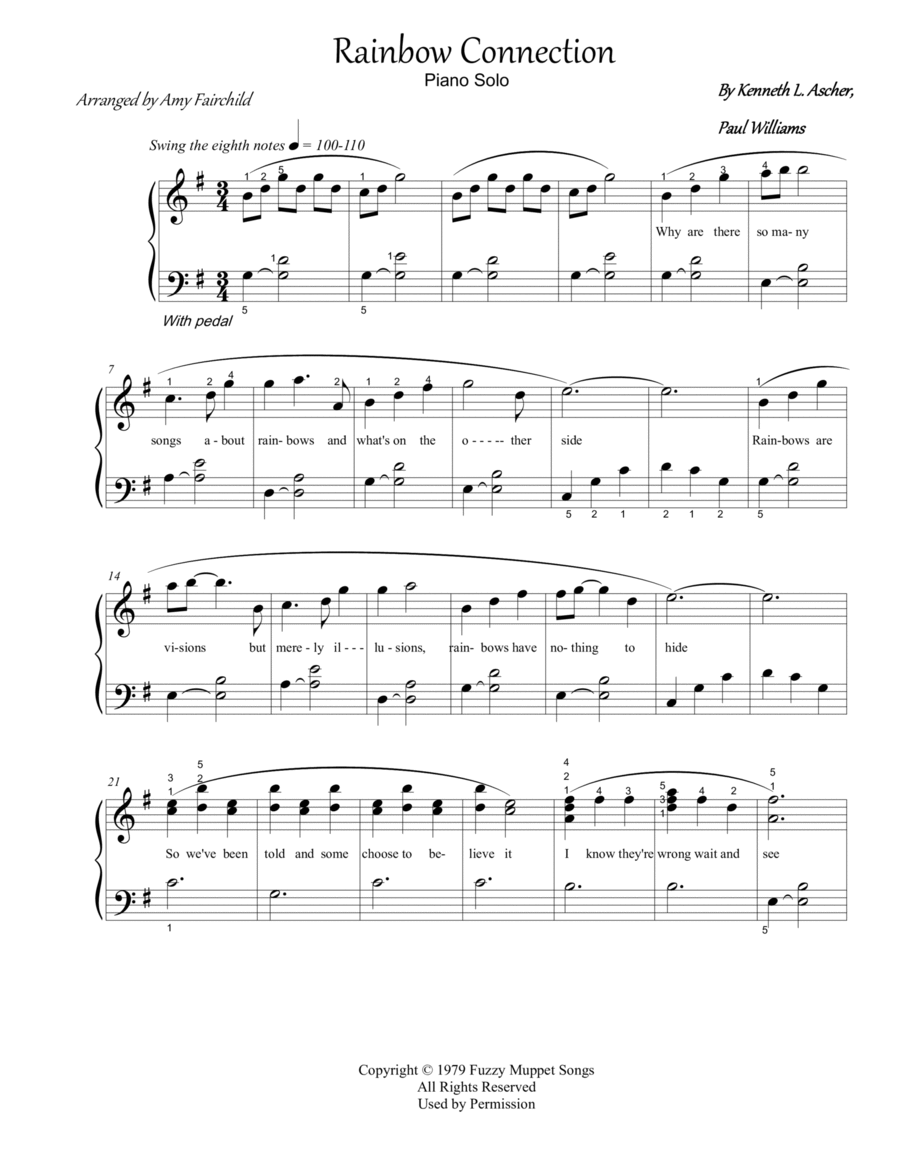 The Rainbow Connection Piano Method scores gallery preview page 1
