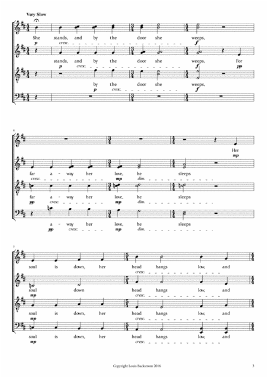 Wings of Sleep 4-Part scores gallery preview page 3