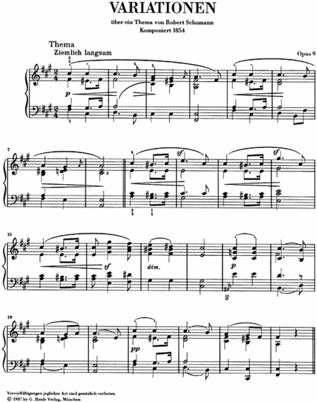 Schumann-Variations Op. 9