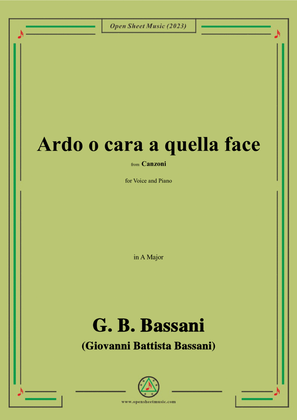 G. B. Bassani-Ardo o cara a quella face,in A Major