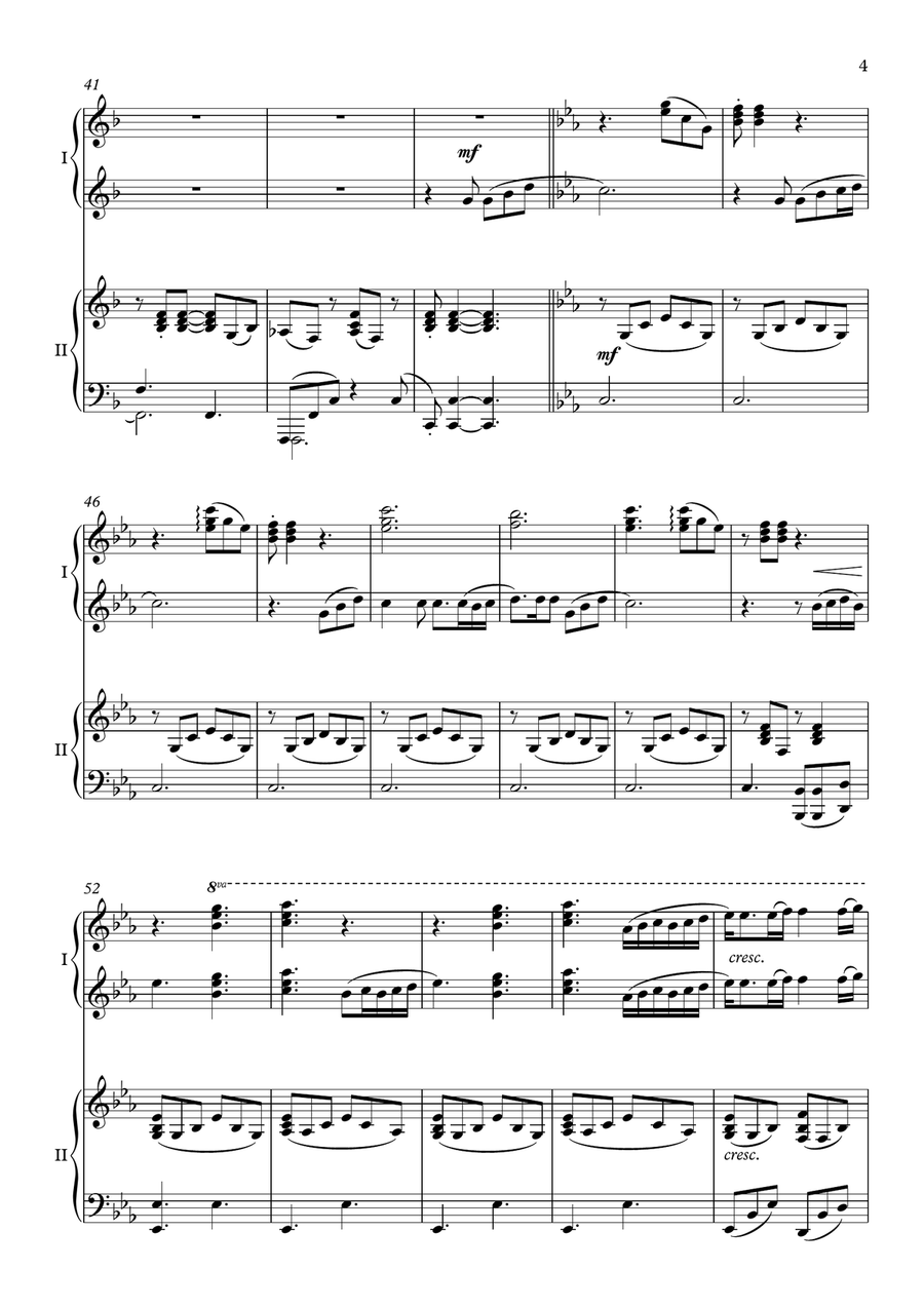 We Are The Champions 1 Piano, 4-Hands scores gallery preview page 5