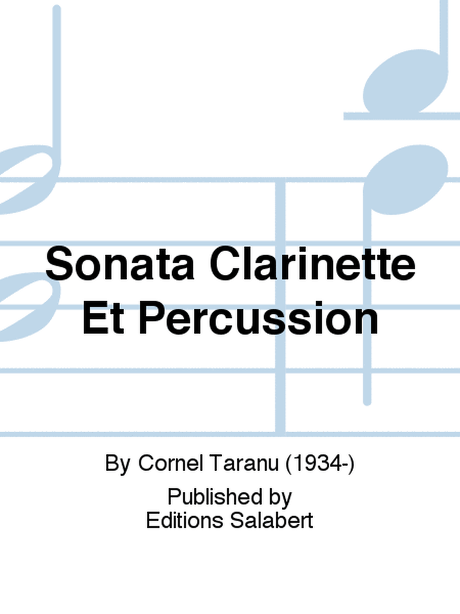 Sonata Clarinette Et Percussion