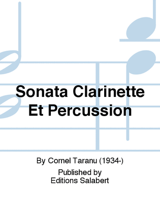 Sonata Clarinette Et Percussion