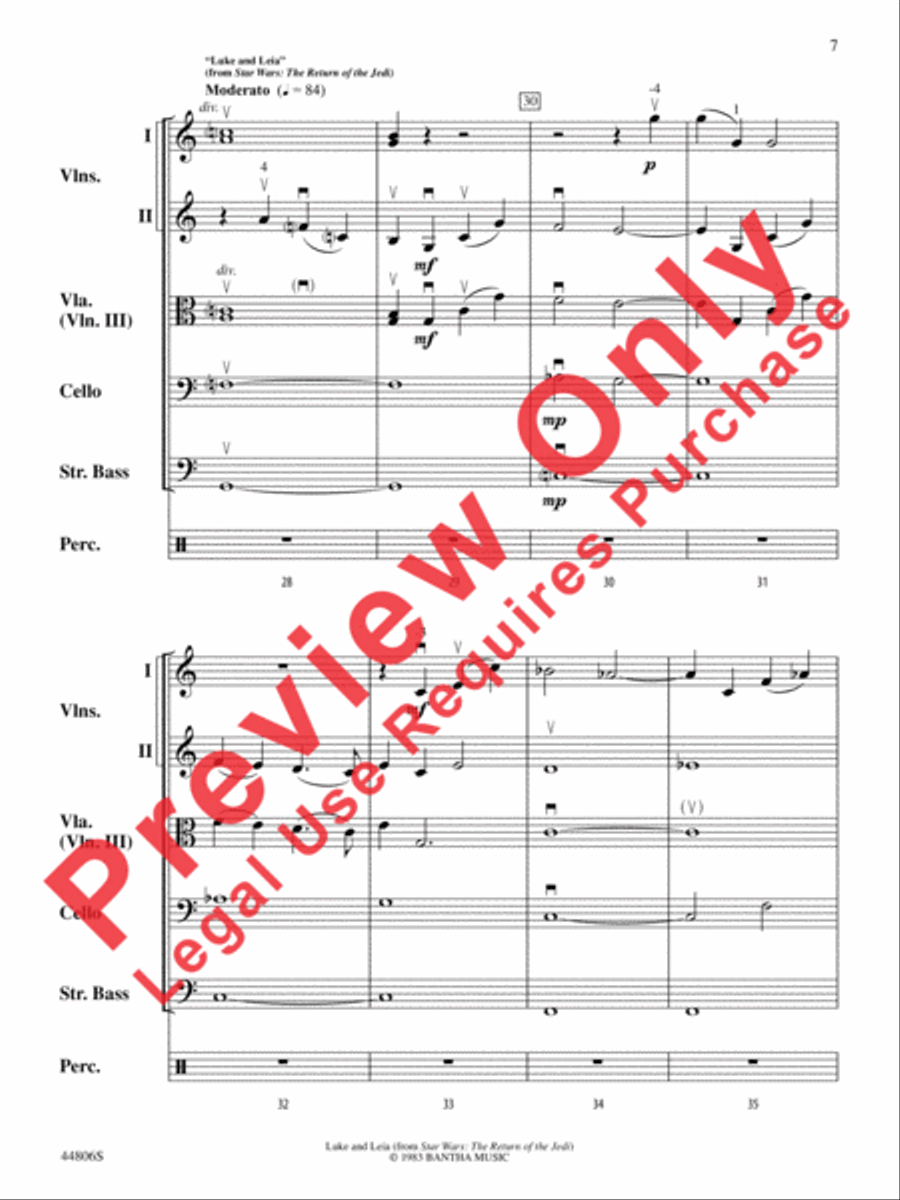Star Wars Heroes Star Wars Heroes String Orchestra scores gallery preview page 8