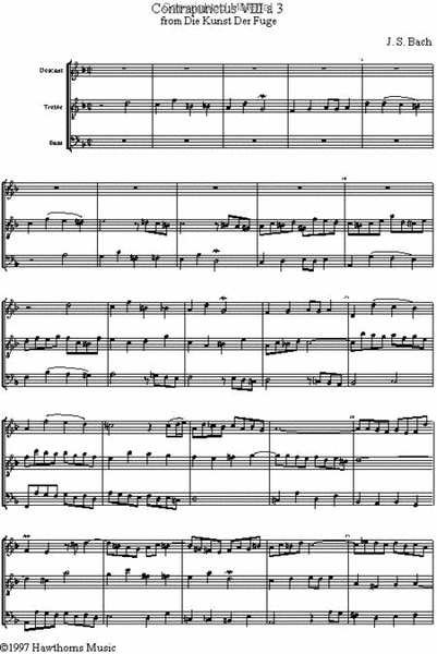 3-Part Fugue - Score and parts image number null