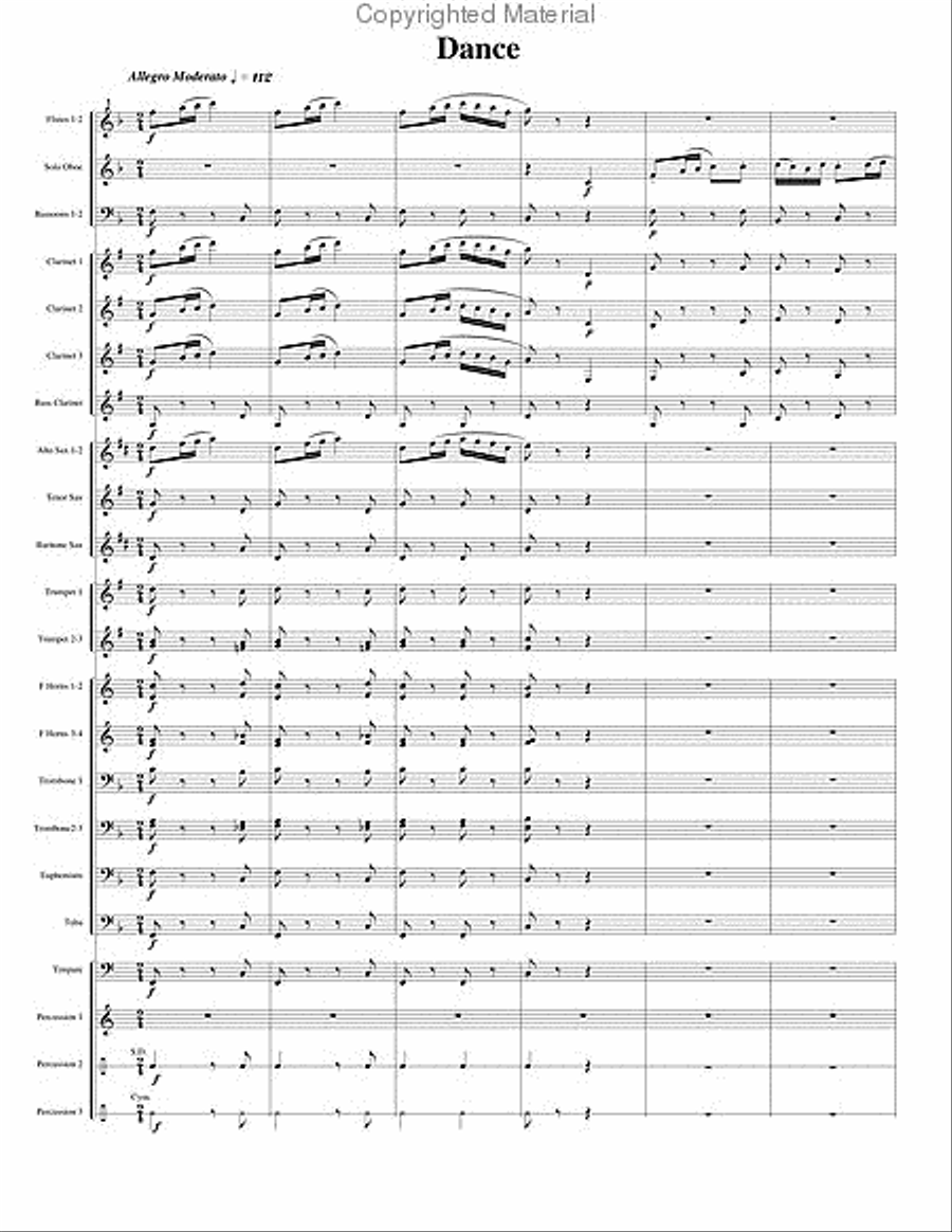 Soliloquy and Dance Concert Band scores gallery preview page 3