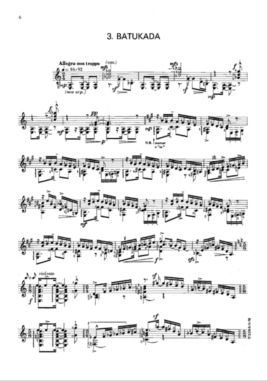 Brasileiras for Solo Guitar Guitar Solo scores gallery preview page 4