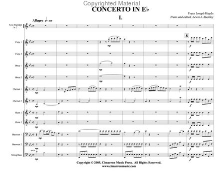 Concerto for Trumpet Woodwind Quintet scores gallery preview page 3