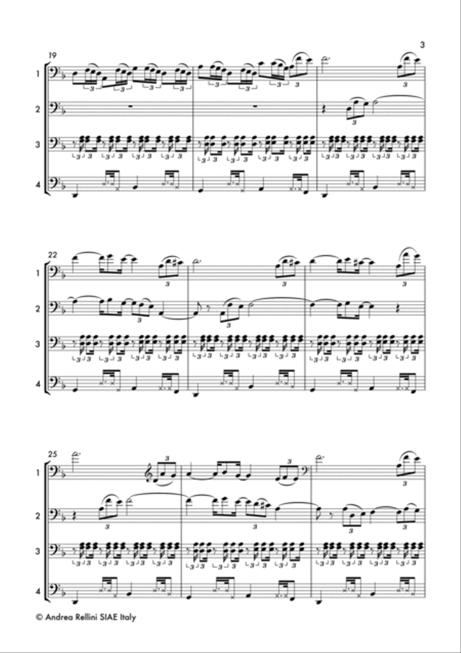 LE ARMI BIANCHE (Cello quartet) Cello scores gallery preview page 4