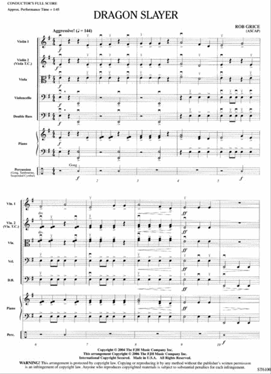 Dragon Slayer String Orchestra scores gallery preview page 2