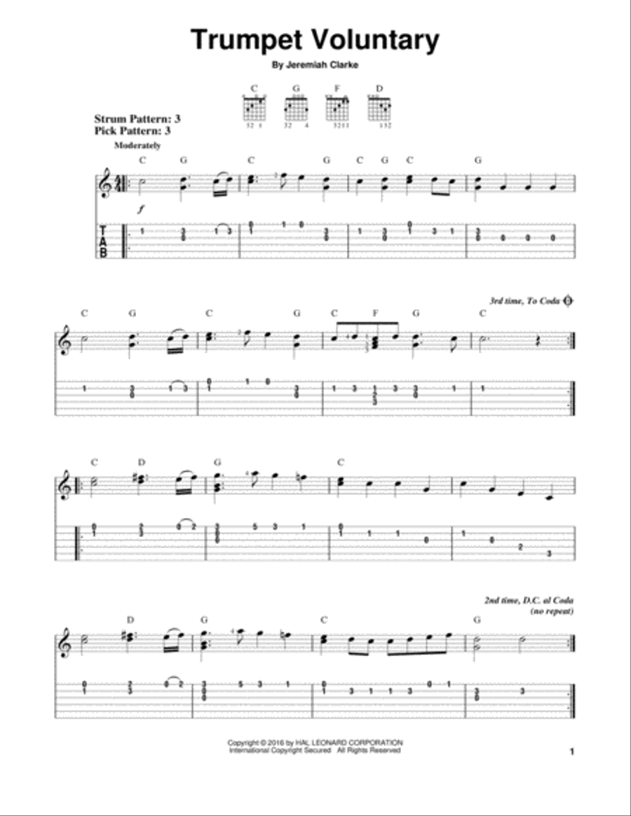 Trumpet Voluntary Trumpet Voluntary Trumpet scores gallery preview page 1