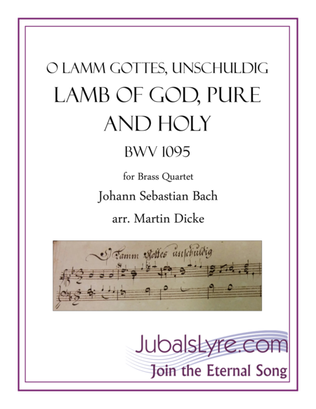 Book cover for Lamb of God, Pure and Holy, BWV 1095 (Brass Quartet)