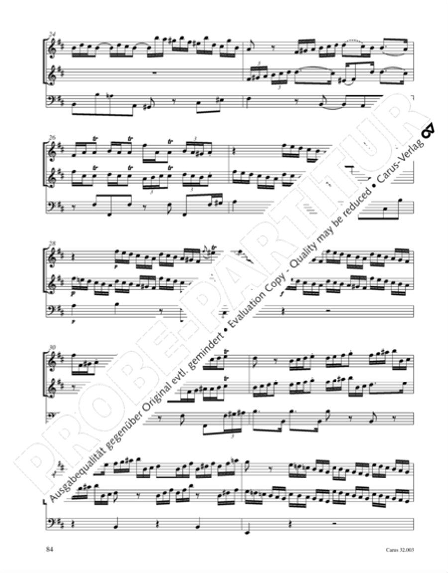 Gesamtausgabe Band 3 (Kammermusik: Duette, Solo- und Triosonaten) Score scores gallery preview page 105
