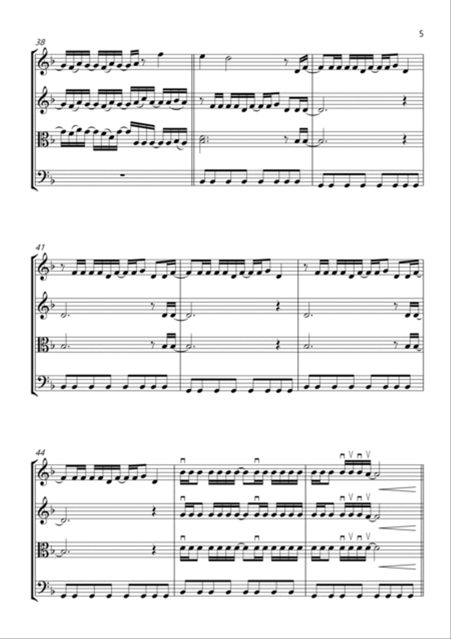 Crazy In Love Crazy In Love String Quartet scores gallery preview page 5