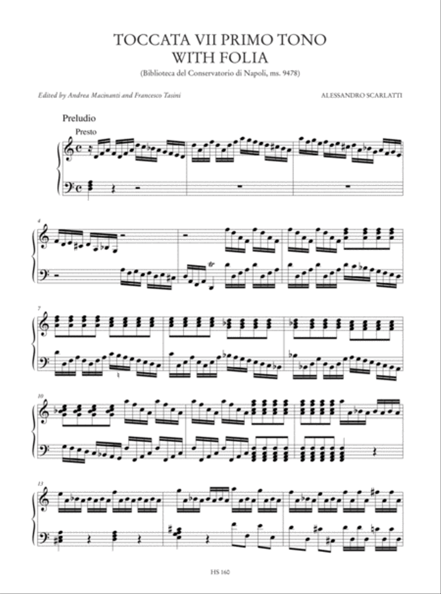 Toccata VII Primo tono with Folia (Biblioteca del Conservatorio di Napoli ms. 9478) for Keyboard Harpsichord scores gallery preview page 2