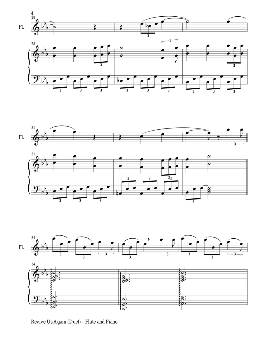 3 GOSPEL HYMNS, SET II (Duets for Flute & Piano) Woodwind Duet scores gallery preview page 6