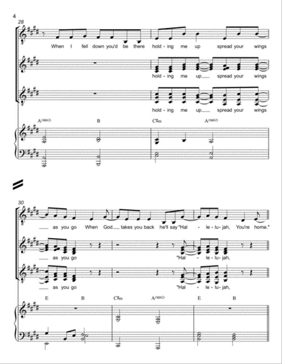 Supermarket Flowers 4-Part scores gallery preview page 4