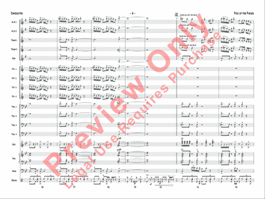 Pick Up the Pieces (score only) Jazz Ensemble scores gallery preview page 9