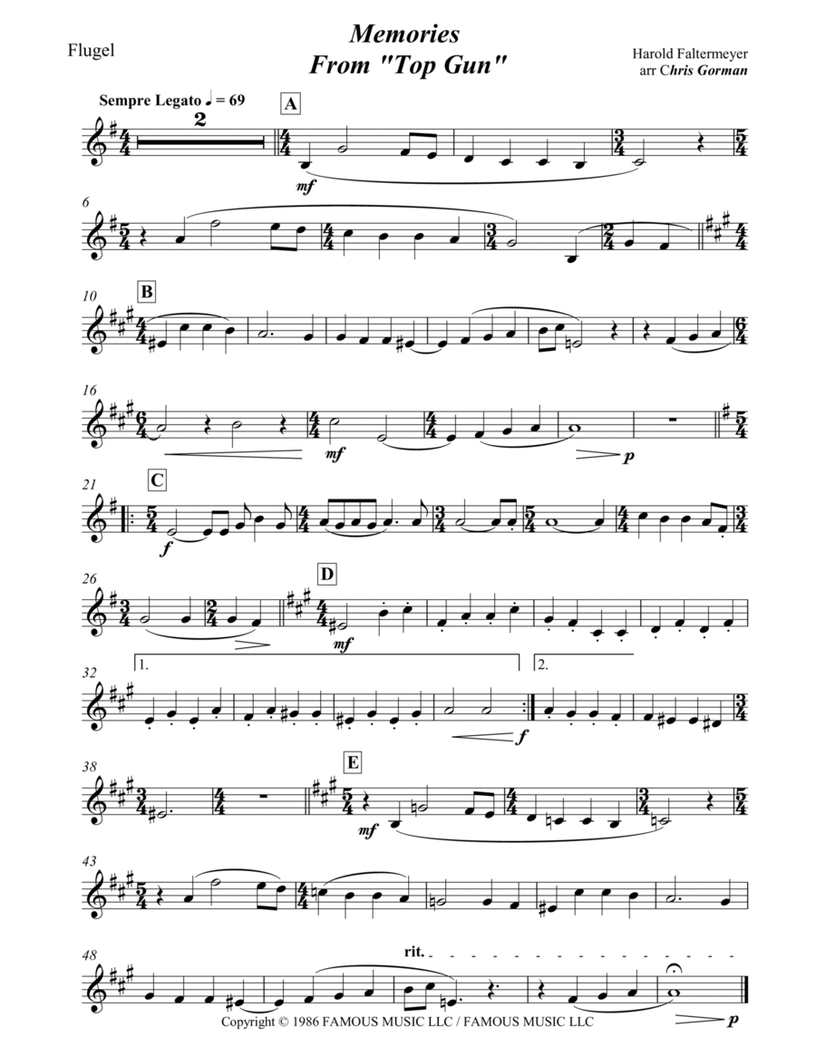Memories Brass Band scores gallery preview page 1