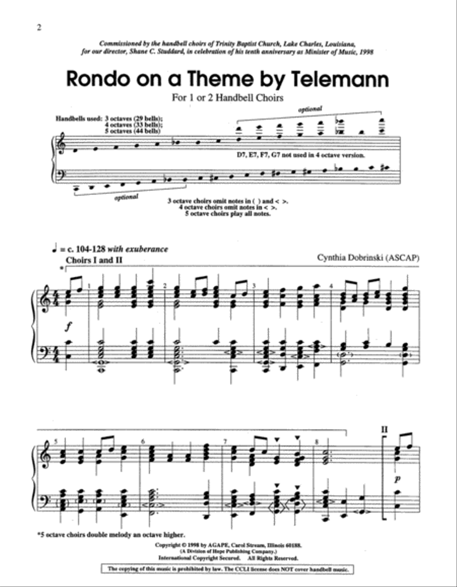 Rondo on a Theme by Telemann 5-Octaves scores gallery preview page 8