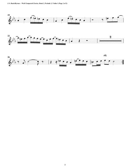 Prelude 02 from Well-Tempered Clavier, Book 2 (String Quintet) image number null